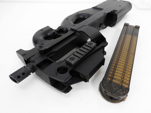 ジャンク品】P90 電動ガン グレー サブマシンガン ジャンク品】P90