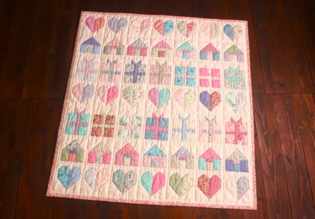 プレゼントのベビーキルト／3つのパターンを楽しく作る！カラフルで