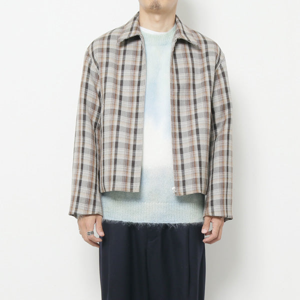 DOUBLE FACE CHECK ZIP BLOUSON (A9AB02BN) | AURALEE / ジャケット