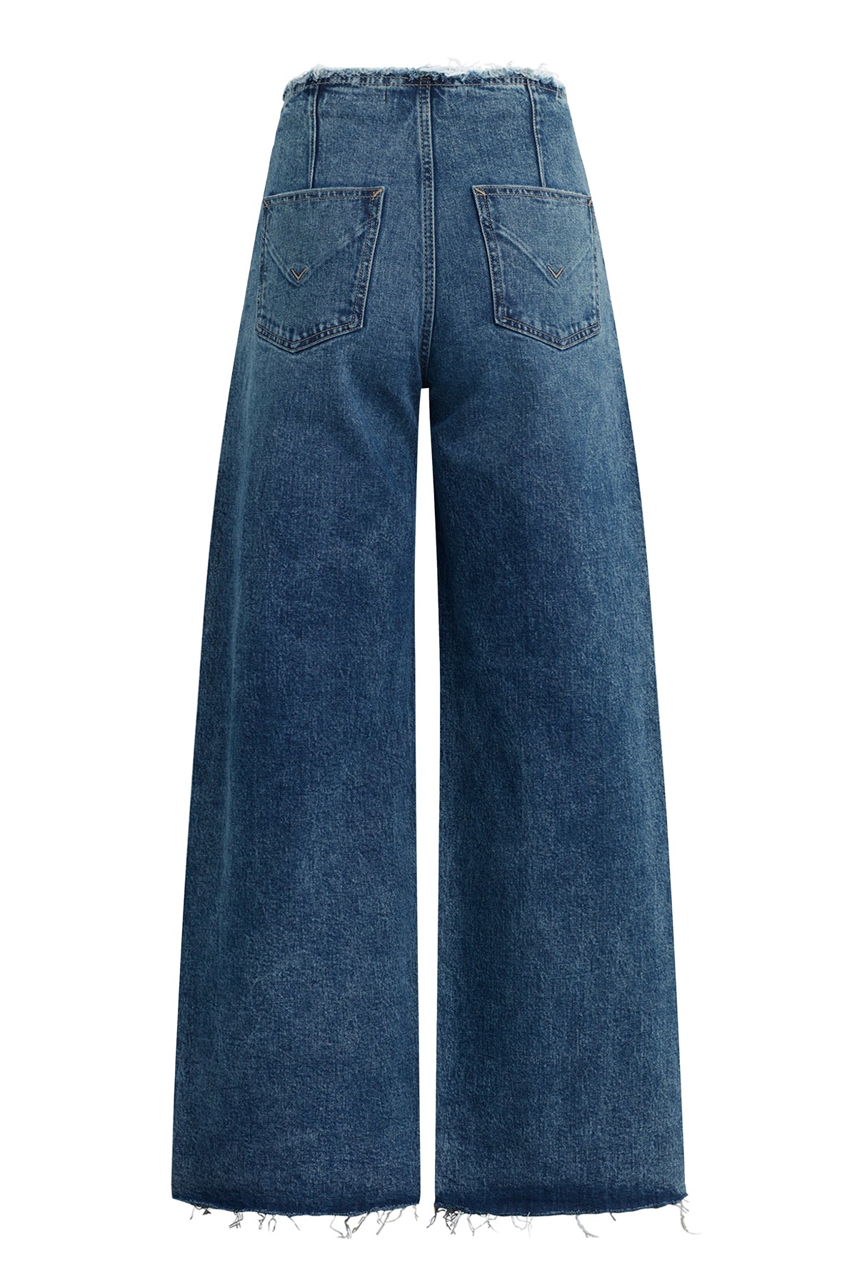 James High-Rise Darted Wide Leg Jean | Premium Italian Fabric