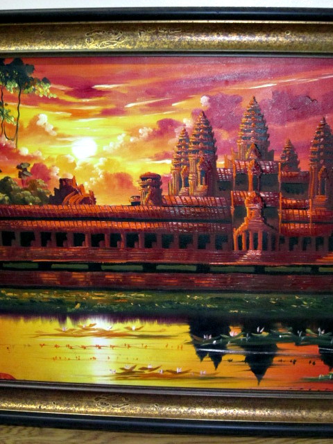 アンコールワットの想い出の油絵