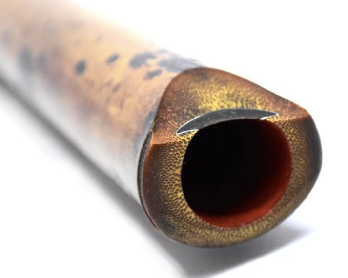 指跡がつくほど大切に使い継がれた名管☆井上昌山作の一尺八寸管の尺八