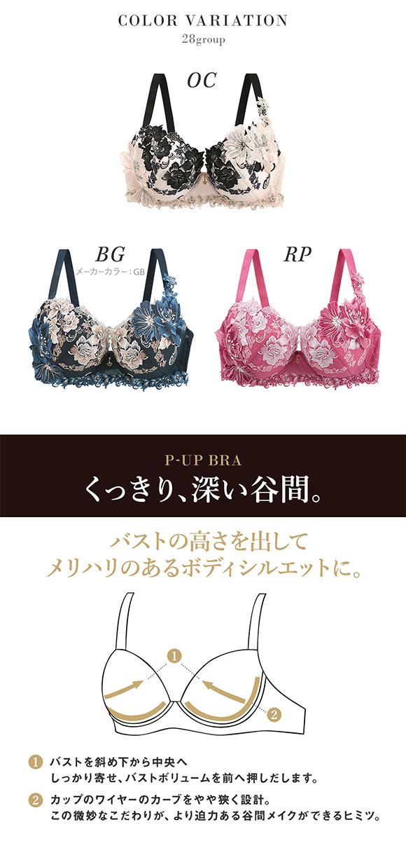 ワコール サルート 28グループ 28G P-UP ブラジャー プッシュアップ G