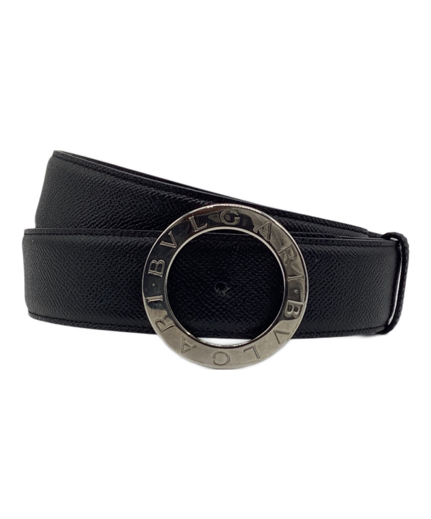 中古・古着通販】BVLGARI (ブルガリ) サークル ロゴ ベルト ブラック