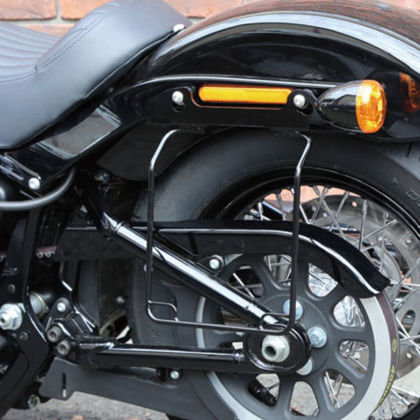 キジマ□サドルバッグガード オールインワン DHW ブラック 左側用 【18