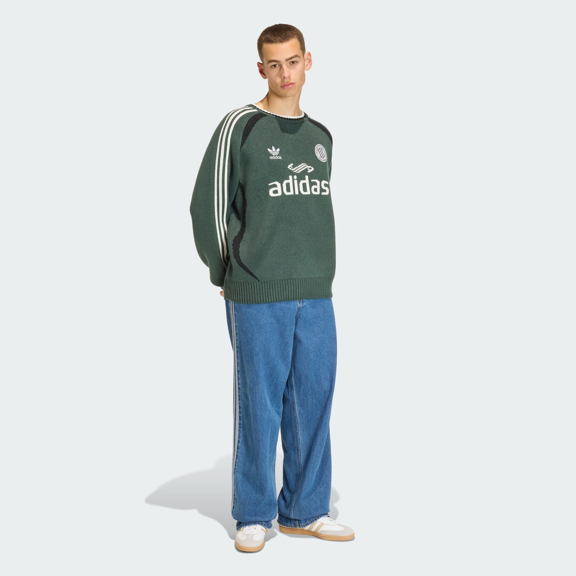 Clothing - ADICOLOR BLOKECORE PULLOVER UNISEX - Green | adidas Oman