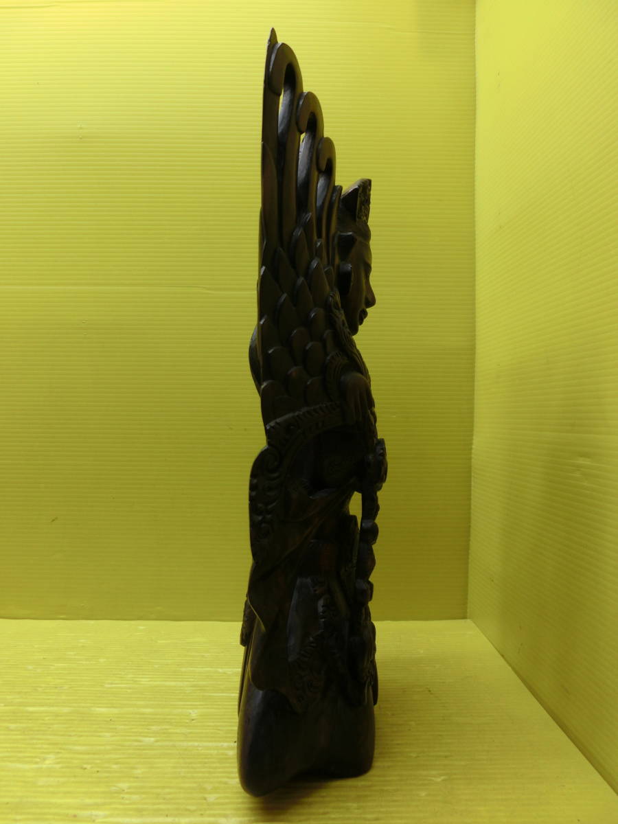 送料無料【バリ島 土産 木彫り女性像】高さ41cm 木製置物飾