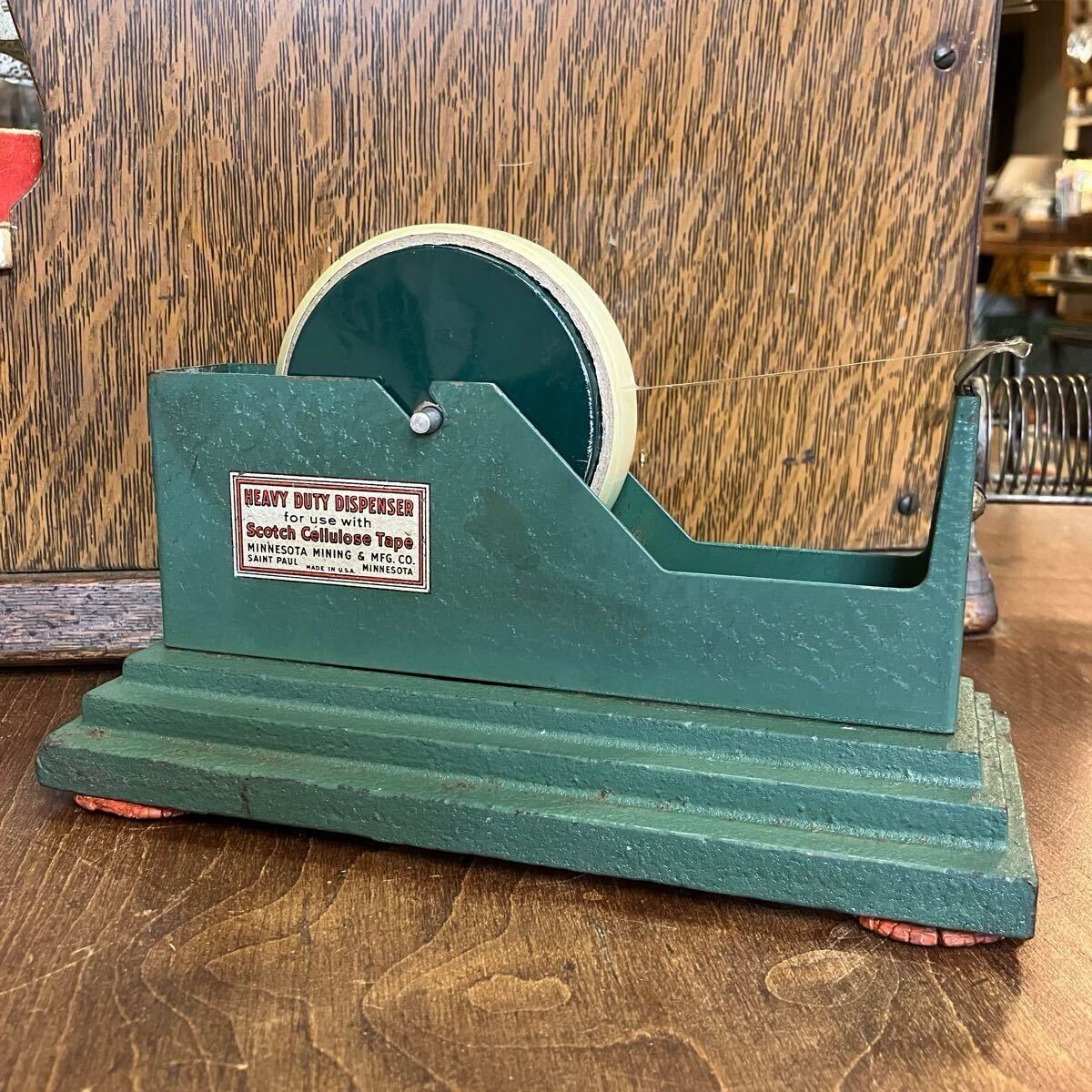vintage】 テープカッター アイアン セロハンテープ 文房具 店舗什器