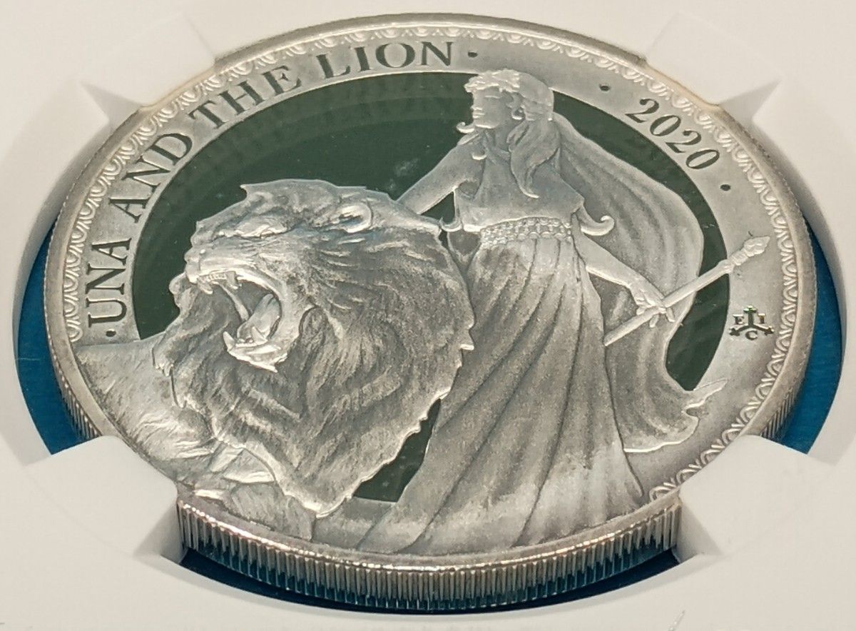 2020 セントヘレナ ウナとライオン 1ポンド プルーフ銀貨 NGC PF69UC