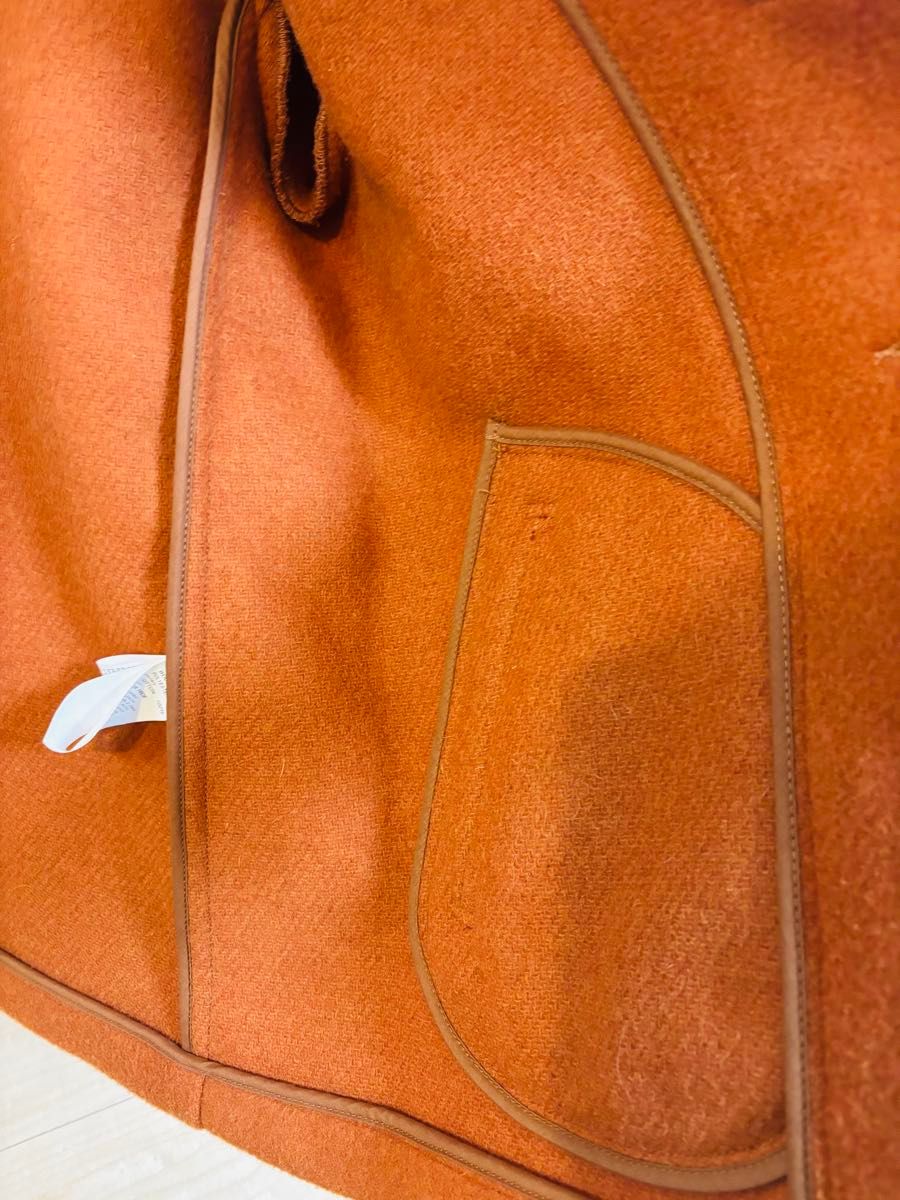 美品】DANTON ダントン ウールモッサコート オレンジ系 38サイズ