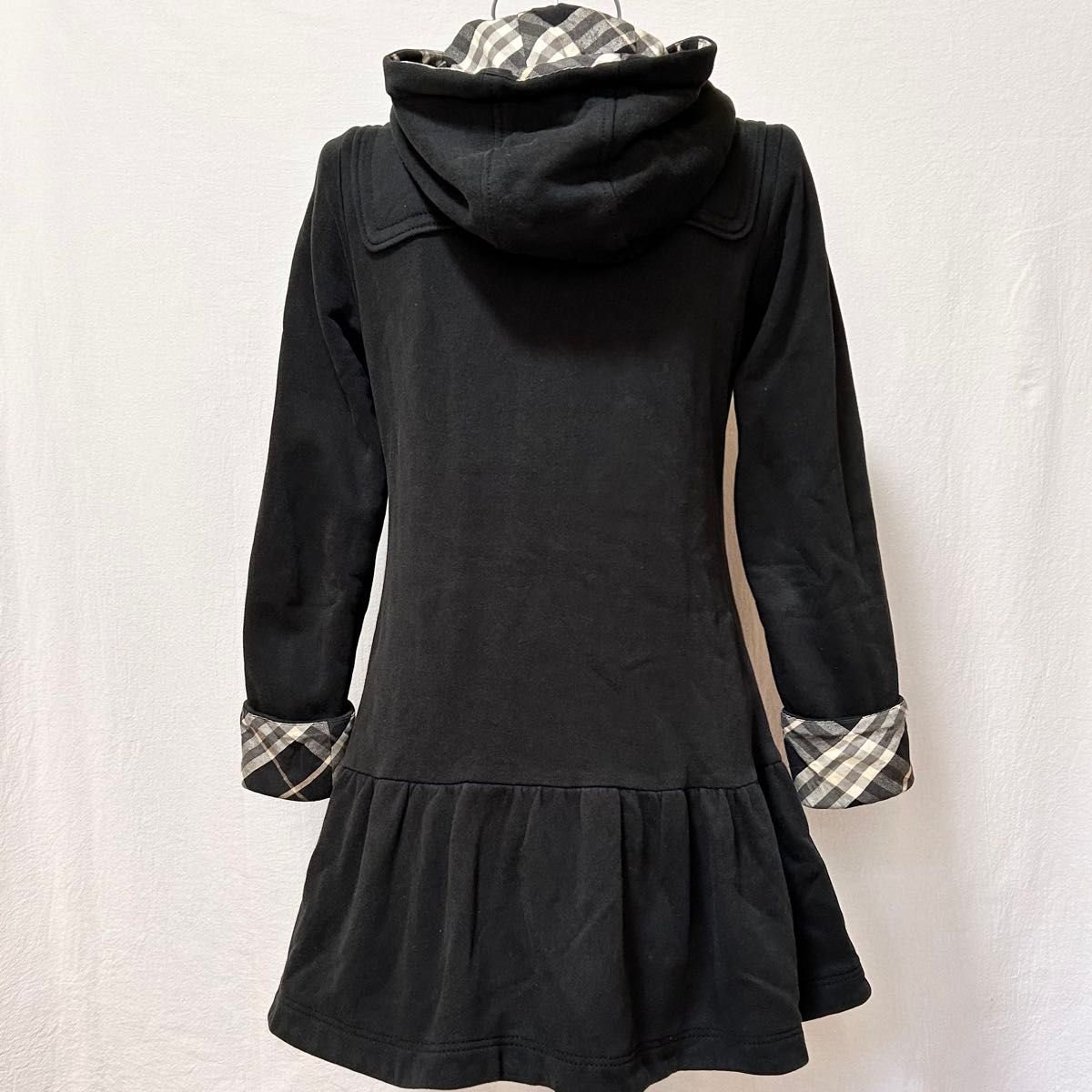 美品 バーバリー ブルーレーベル ダッフルコート フロントジッパー