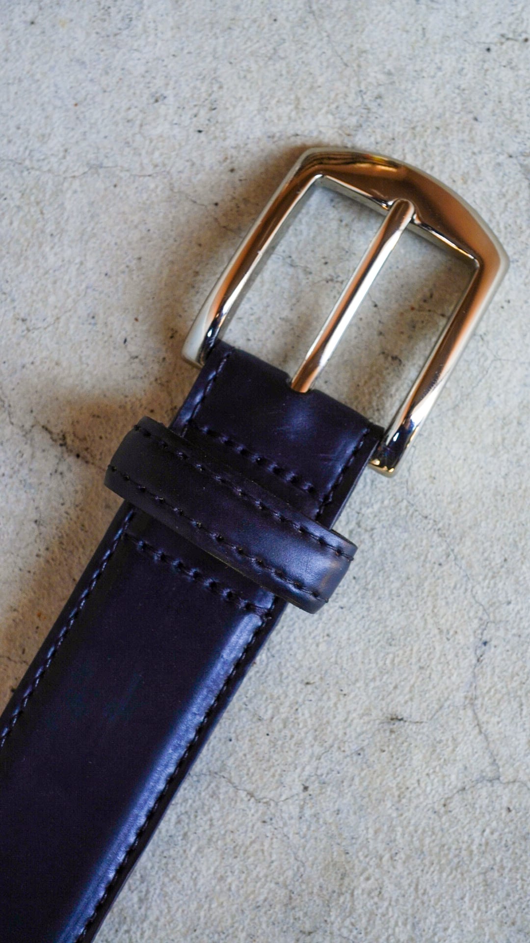 USED】ALDEN オールデン シェルコードバン ドレス ベルト《ブラック 黒