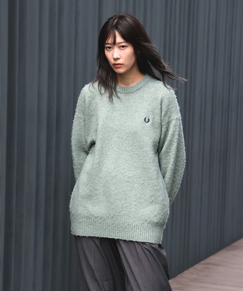 別注】FRED PERRY / フラッフィー クルーネックニット（ニット