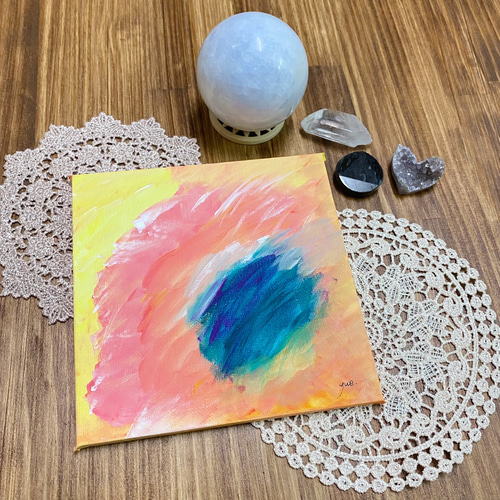 タイトル：「光と影」 ／ 原画 アート 絵画 アクリル絵の具 キャンバス