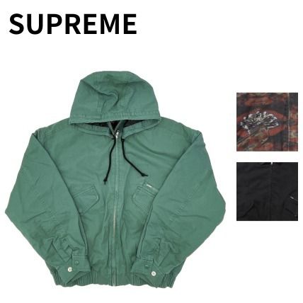 関税込 23AW 立ち上げ Supreme LEATHER COLLAR UTILITY JACKET