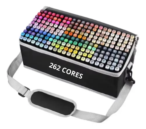 Maleta De Canetinhas Hidrográfica 262 Cores Para Desenho Kit