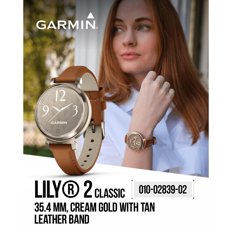 Garmin Lily 2 Classic Smartwatch - Cream Gold, Contactless