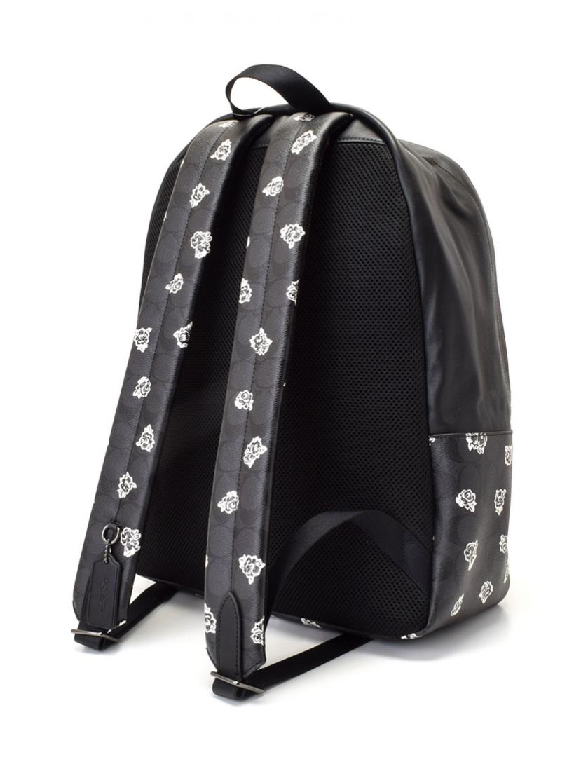 コーチ COACH バックパック リュック シグネチャー 黒 ブラック バラ
