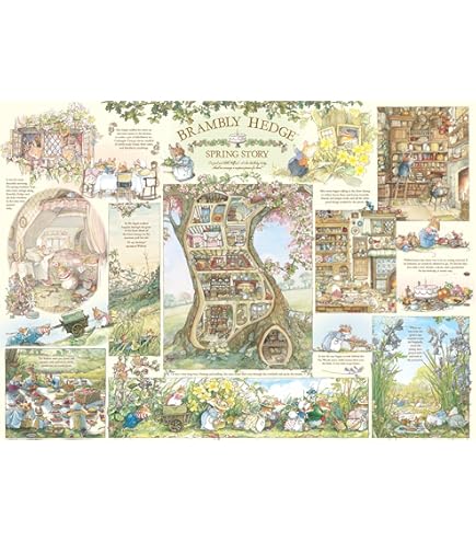 Amazon.com: Cobble Hill 1000 Piece Puzzle - Brambly Hedge Spring