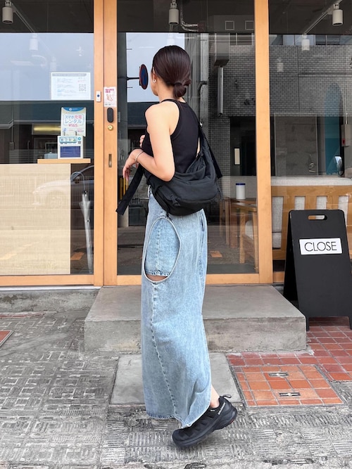 yan｜CLANEのデニムスカートを使ったコーディネート - WEAR