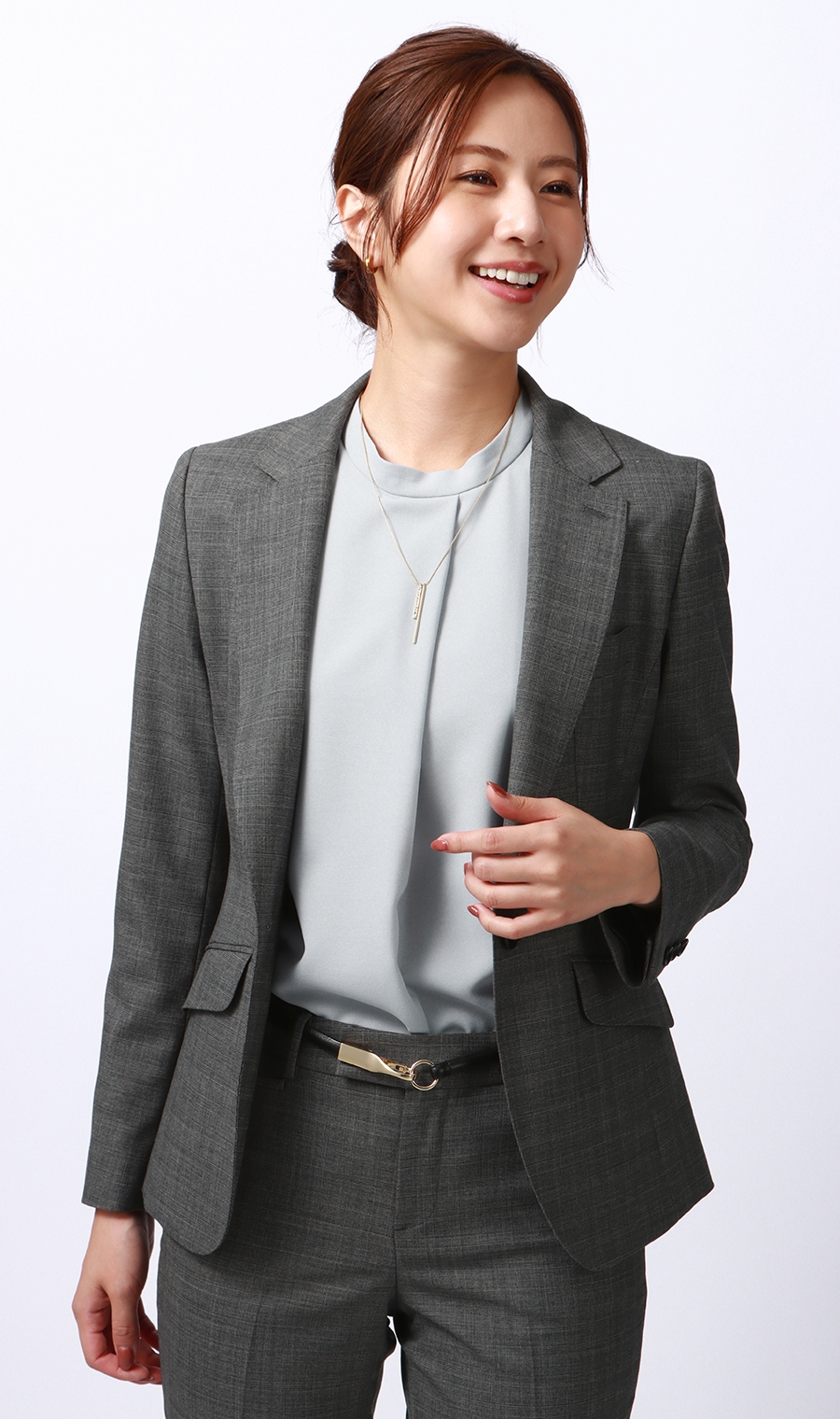 1ボタンテーラードジャケット《セットアップ着用可》 (HJ235089-B