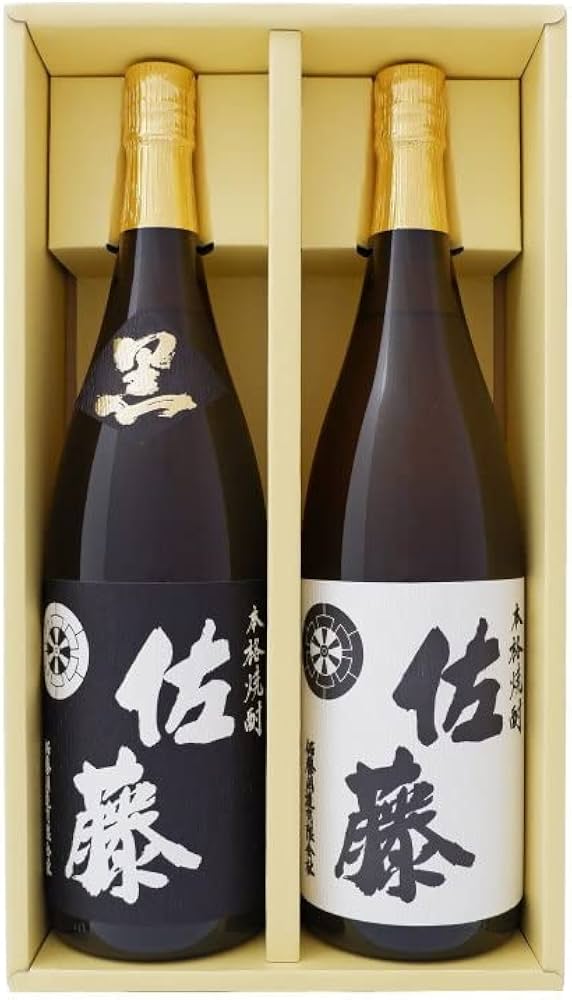 Amazon.co.jp: 佐藤酒造 佐藤 黒 佐藤 白 焼酎セット 1800ml 2本 芋