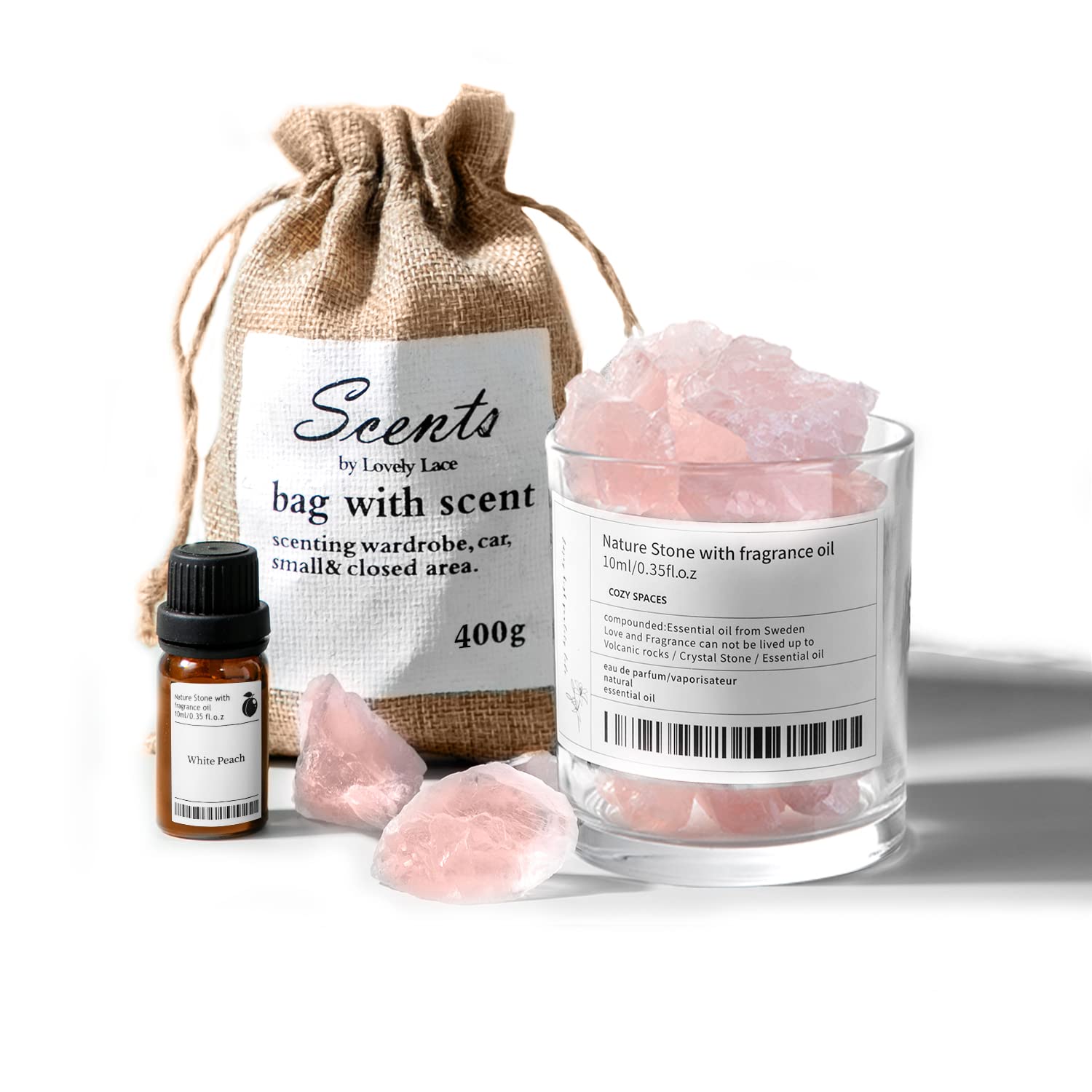 Amazon.co.jp: アロマセット【アロマストーン400g+Whtie Peach Oil