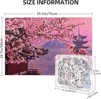 Amazon.co.jp: 1000ピース ジグソーパズル 満開の桜に囲まれる神社と