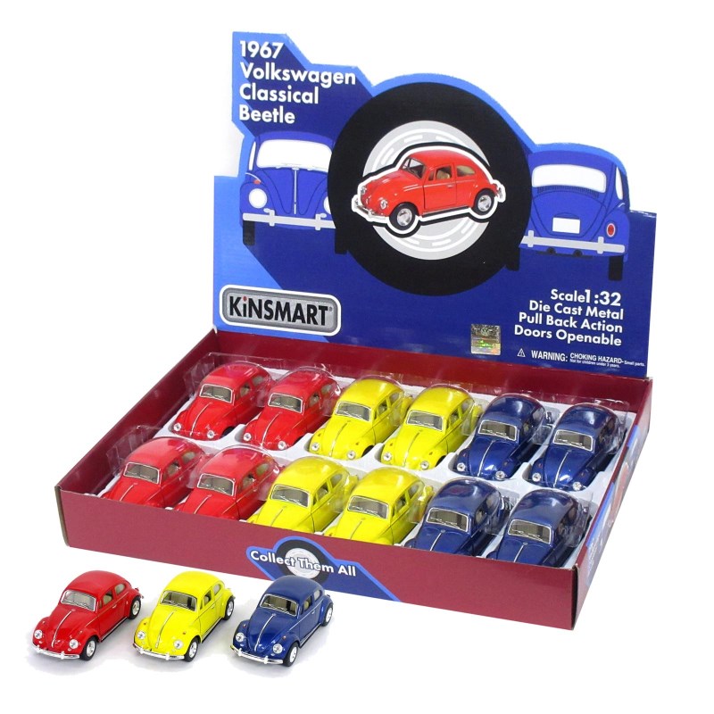 KiNSMART ミニカー 1:32 クラシックビートル 3色アソート No.201-603