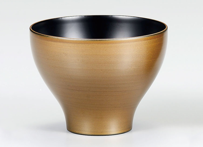 越前漆器夫婦椀 お好み椀ペアセット 華椀 （茶金＆黒銀）〜名入れ可