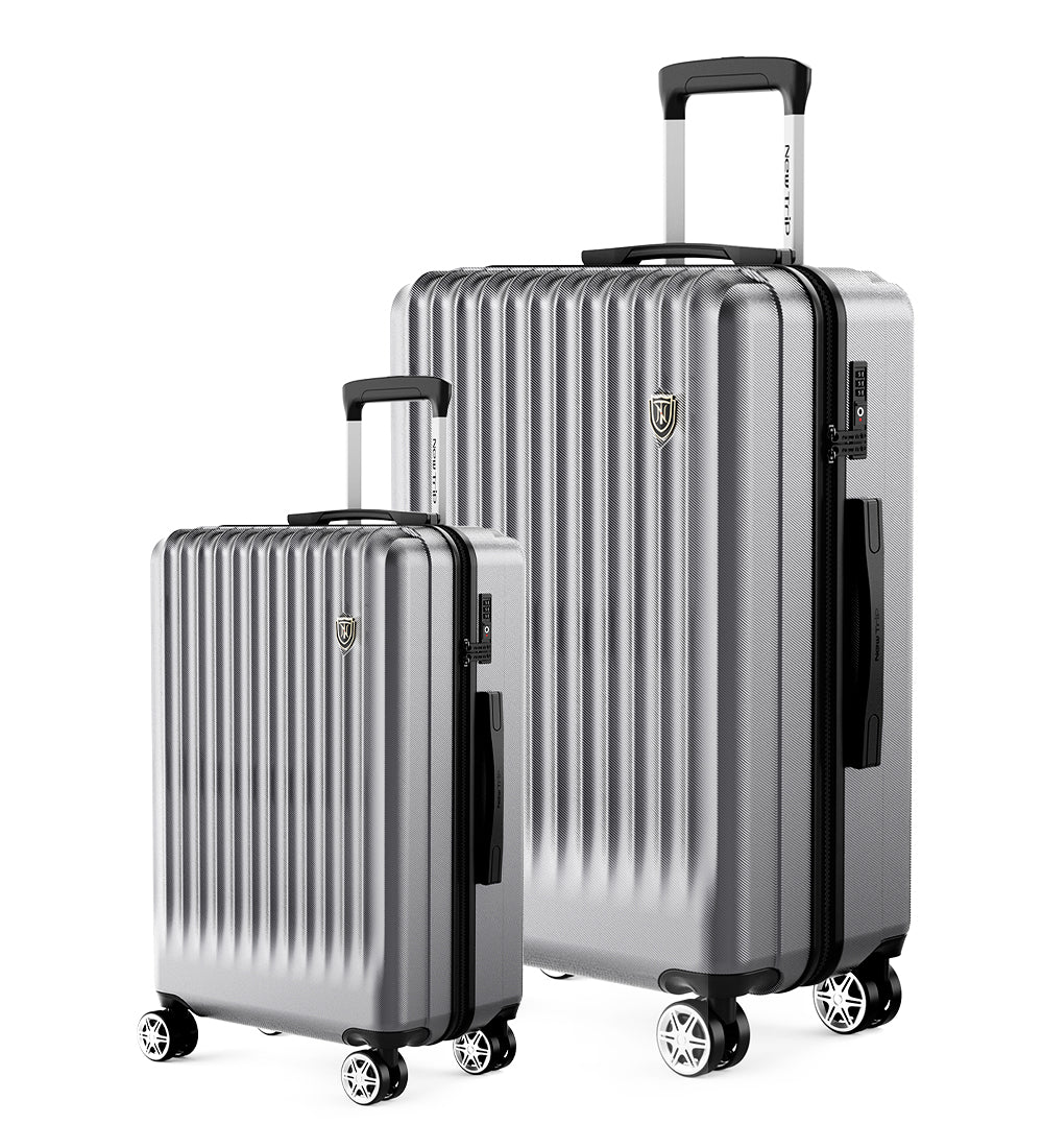 ストッパー付】0701 Plus スーツケース 2点セット (S/M) | 二人/短期