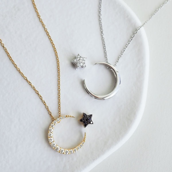 K18WGブラックダイヤモンド/ダイヤモンドネックレス | ポンテヴェキオ