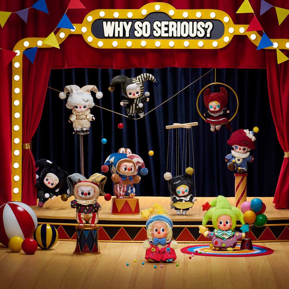 WHY SO SERIOUS Series-Vinyl Plush Pendant Blind Box - POP MART (Japan)