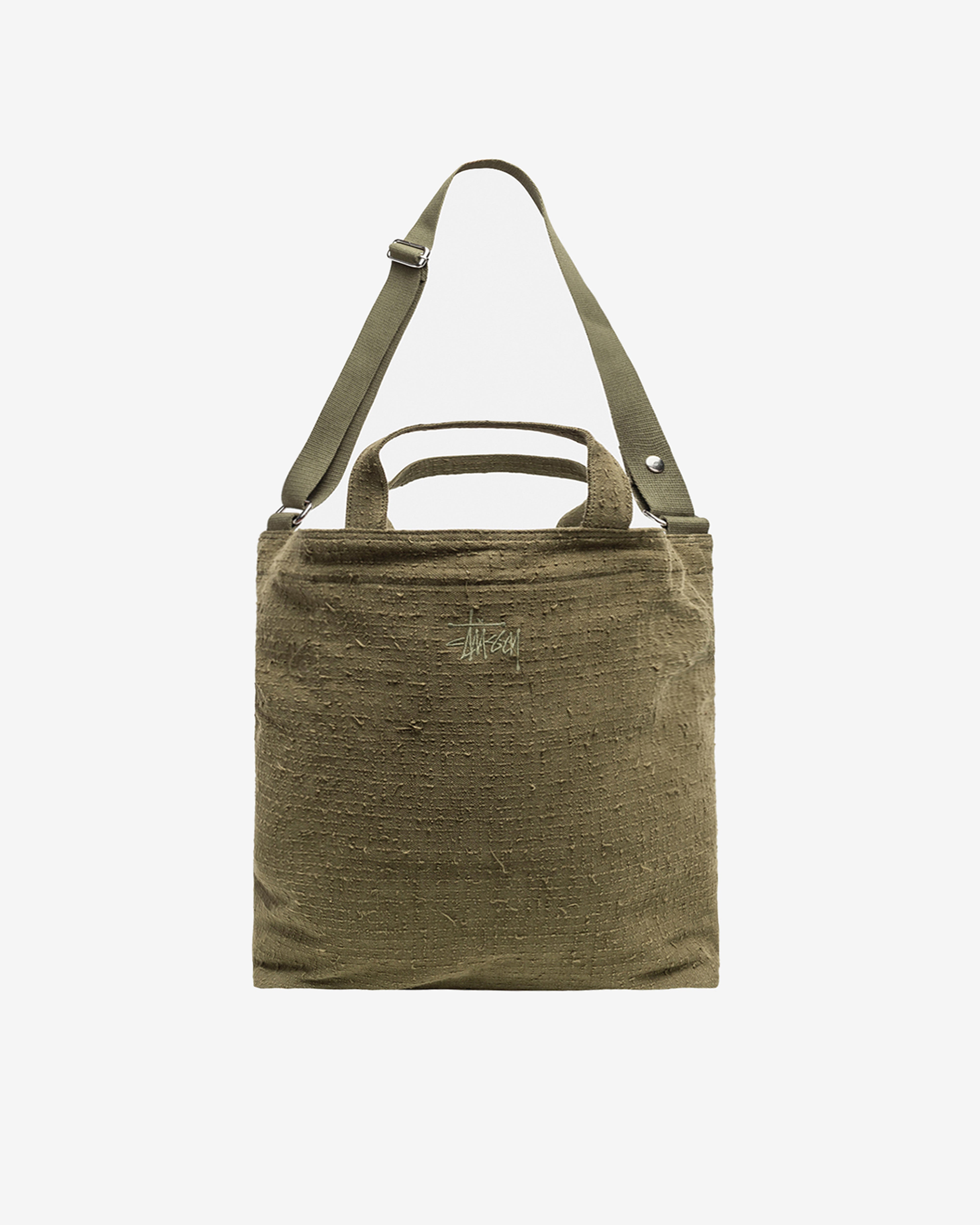 Stüssy: Needle Punch Crossbody Bag (Olive) | DSMNY E-SHOP
