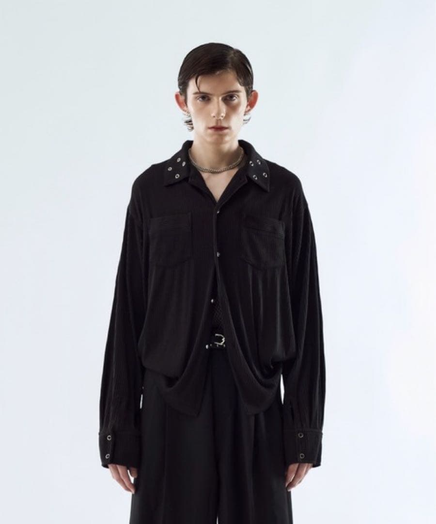 seyto サイズ2 /プリーツアイレットカラーシャツ