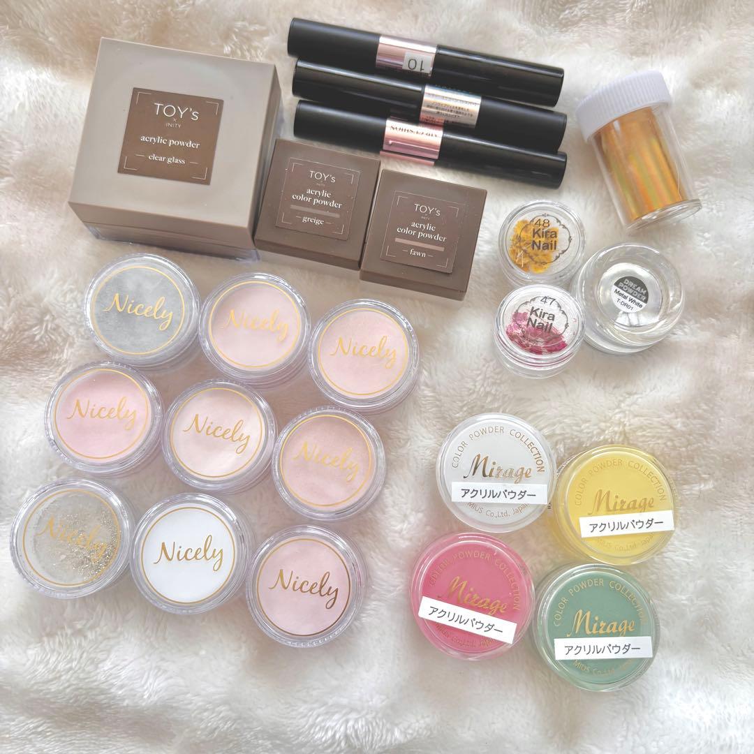 Nicely Mirage TOY's アクリルパウダー　セット(おまけ付き) Mirage アクリルパウダー3.5gセット / nail mius web store