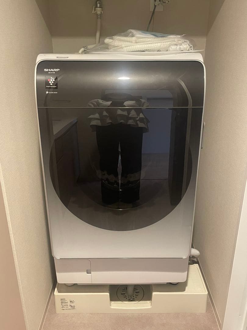 美品23年★シャープ ドラム式洗濯乾燥機 ES-X11B-SR 左開き 11kg ES-X11B | 洗濯機：シャープ