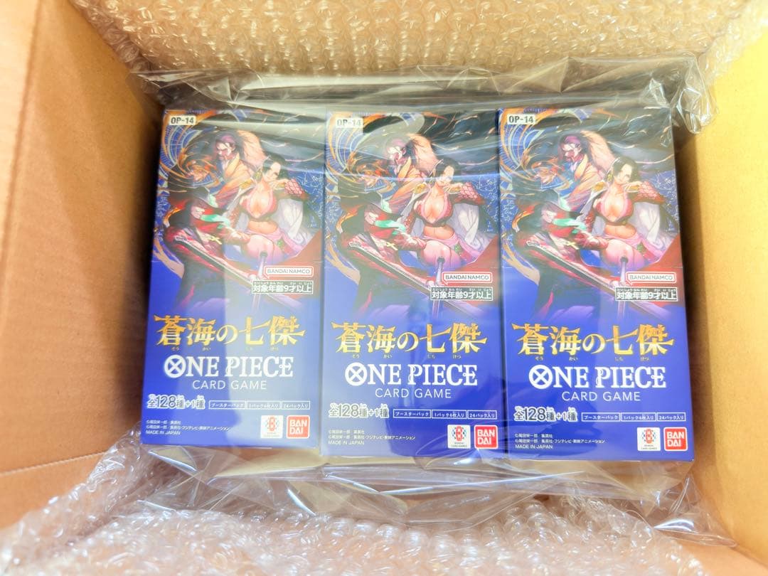 ONE PIECE カードゲームOP-14蒼海の七傑 未開封テープ付き 3BOX - メルカリ