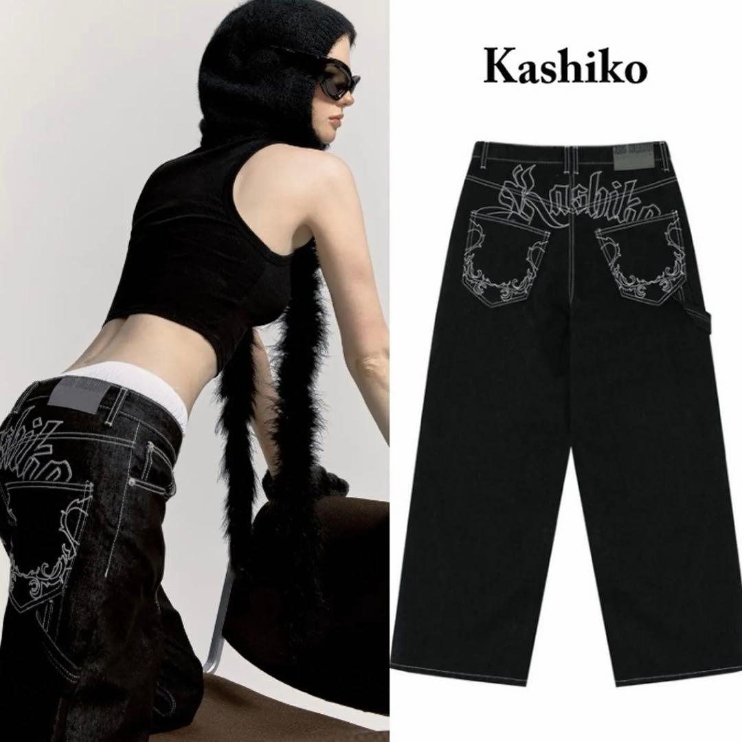 kashiko デニム ブラック シズニルック 韓国