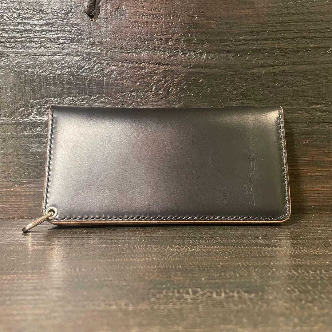 HORWEENクロムエクセル セミロングトラッカーウォレット3層コンチョ