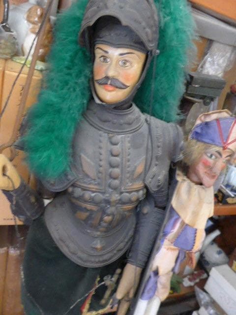 本格的な操り人形です。ドンキホーテと道化師。ヴィンテージです Jusaburo Tsujimura, world's best cloth doll maker. He played a