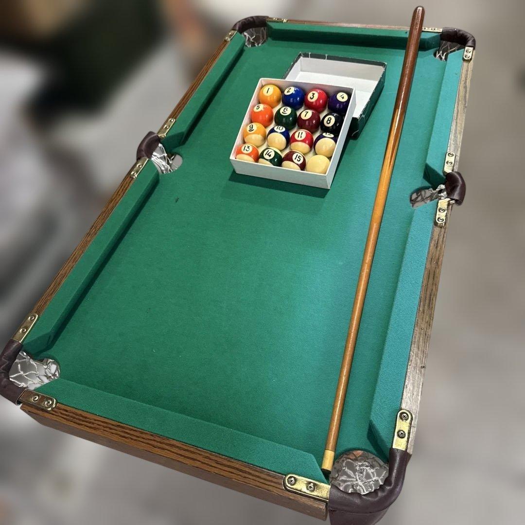 木製 コンパクトビリヤード テーブルセット 約92×50×20cm - メルカリ