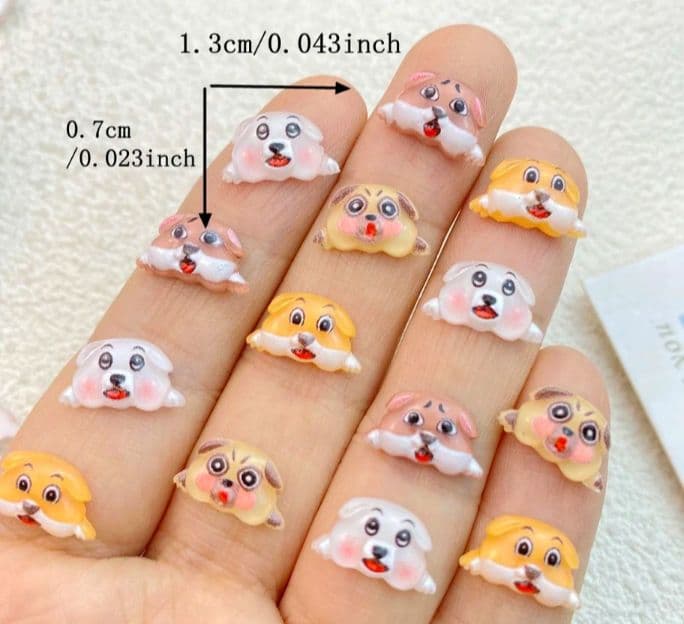 商品説明必読!!ブサカワ犬❤︎わんちゃんネイルパーツ