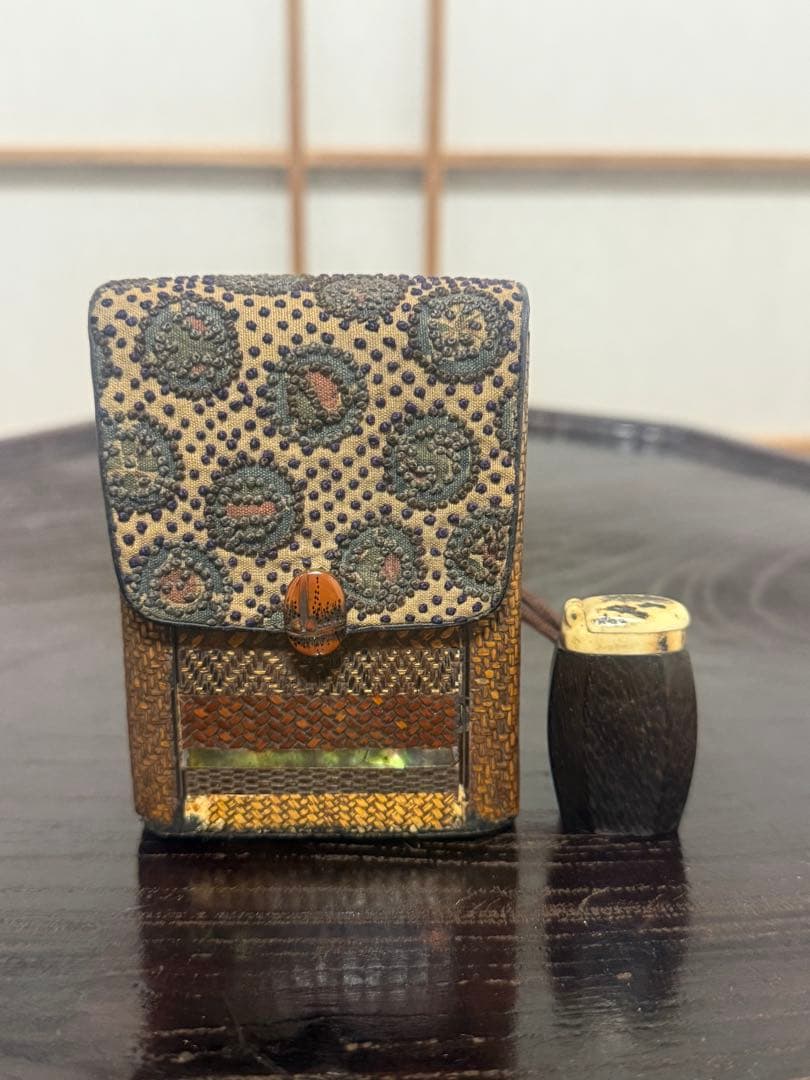 時代物 提げ物 根付 煙管 アンティーク 古美術 煙草入れ キセル