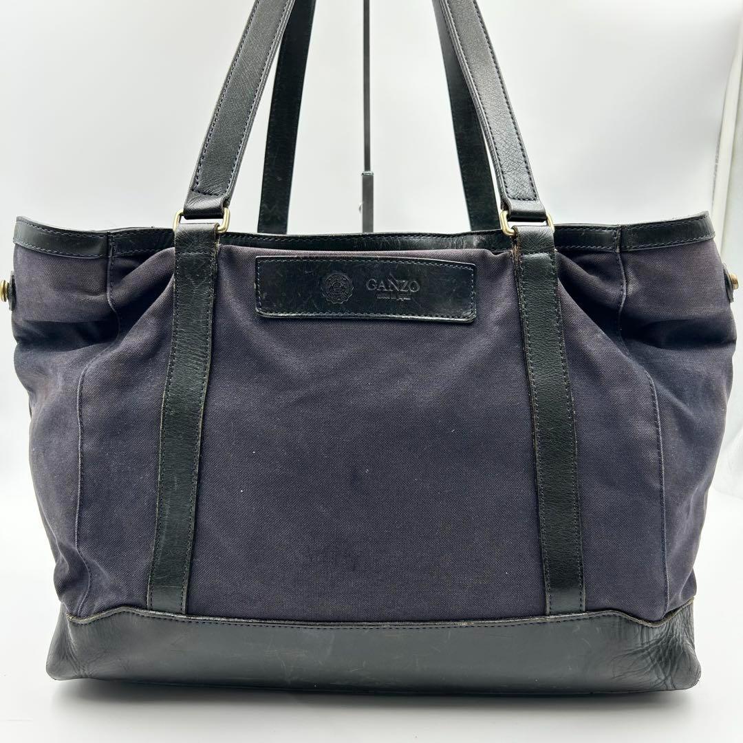 希少✨ GANZO ガンゾ トートバッグ A4収納可 レザー 肩掛け 大容量