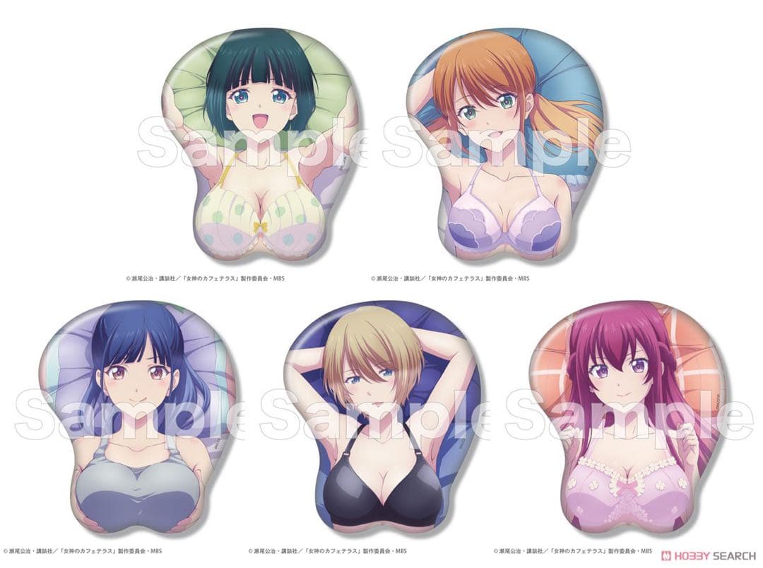 女神のカフェテラス おっぱいマウスパッド 5種セット