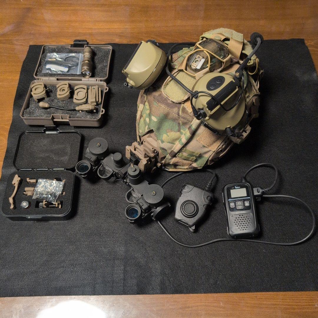 FMA XLサイズヘルメット　ONE Tigris 迷彩カバー付き