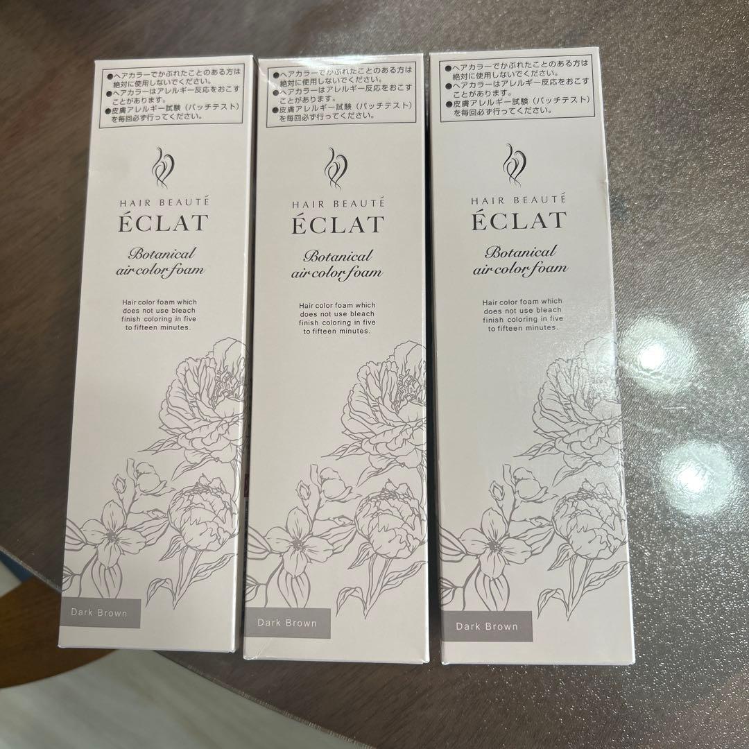 ヘアボーテ エクラ ボタニカル エアカラーフォームup ダークブラウン 3本