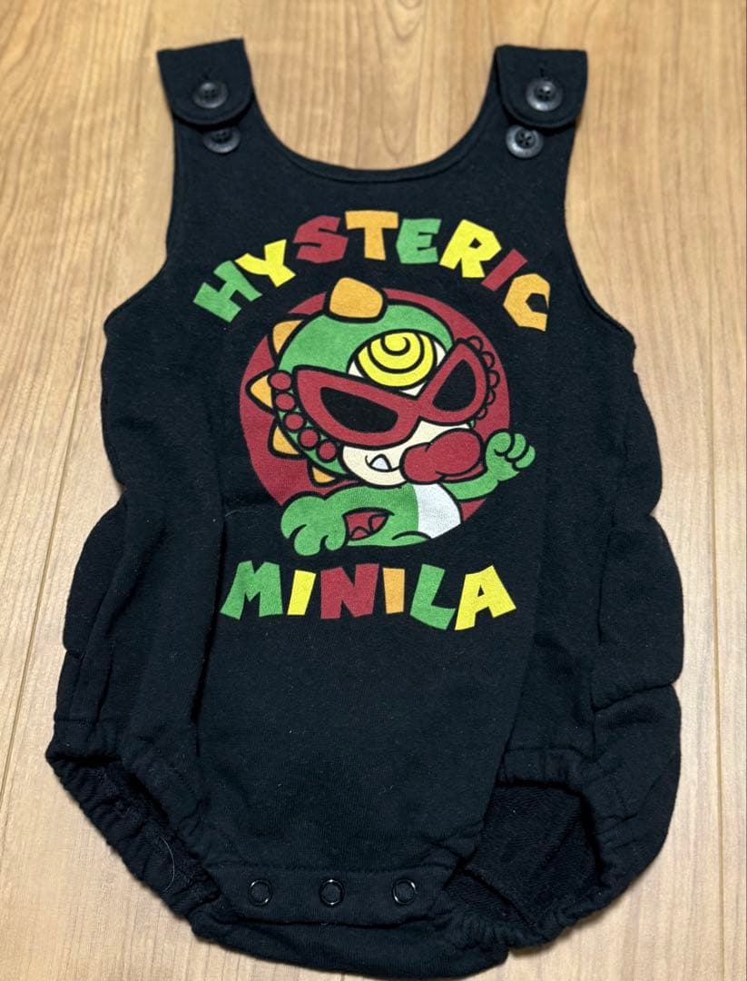 HYSTERICMINI ブラック ロンパース ヒスミニ 80 ベビー 美品