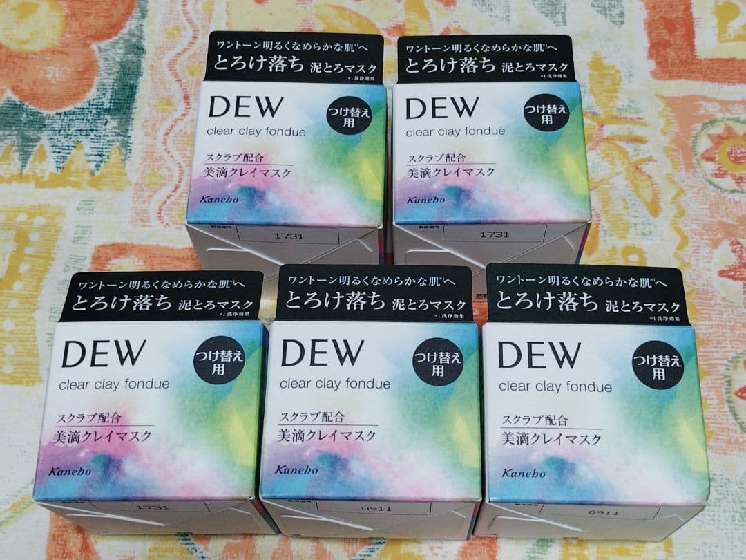 DEW(デュウ) クリアクレイフォンデュ （レフィル） 洗顔 90グラム ×5